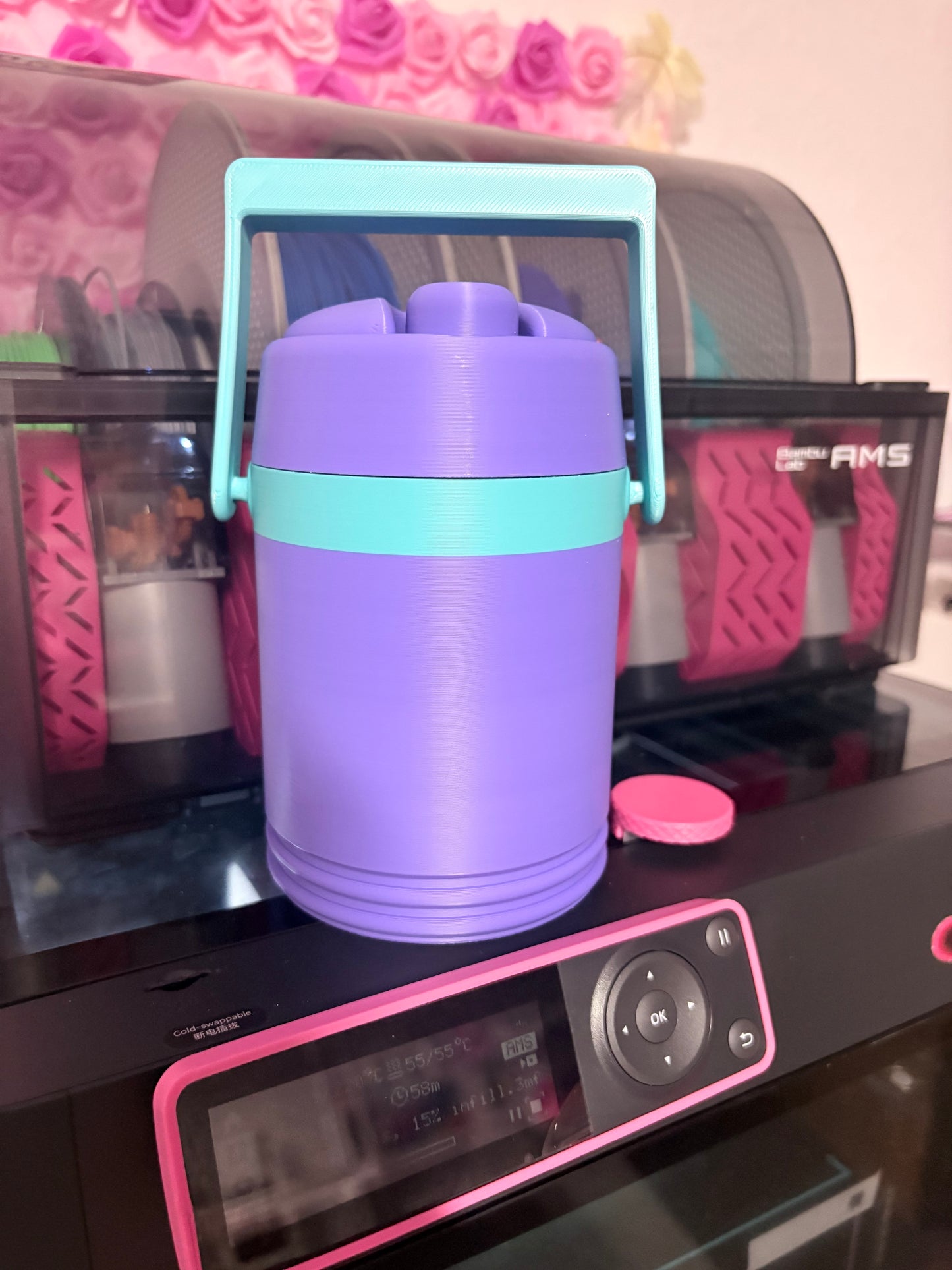Cute 12oz Can Cooler Cup with Open Can Accessory
