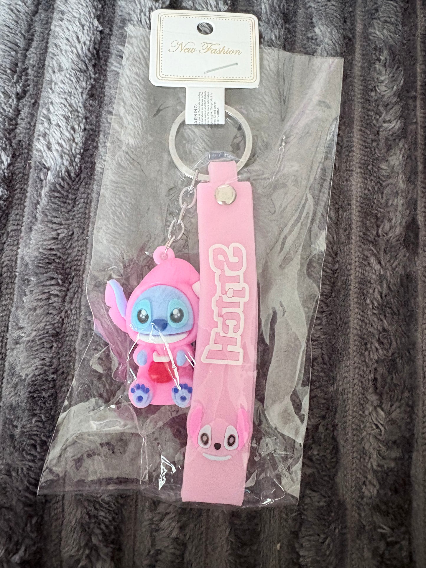 Stitch & Angel Keychain
