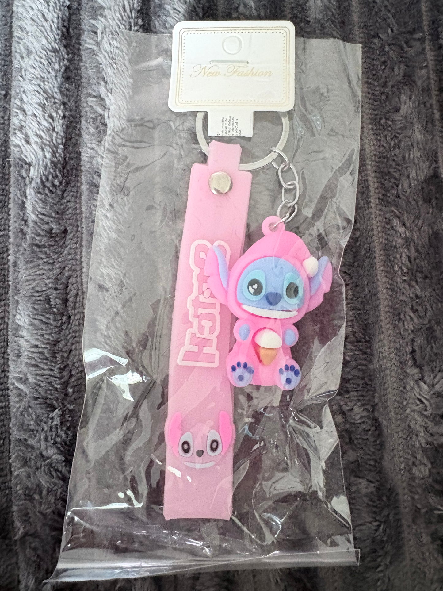Stitch & Angel Keychain