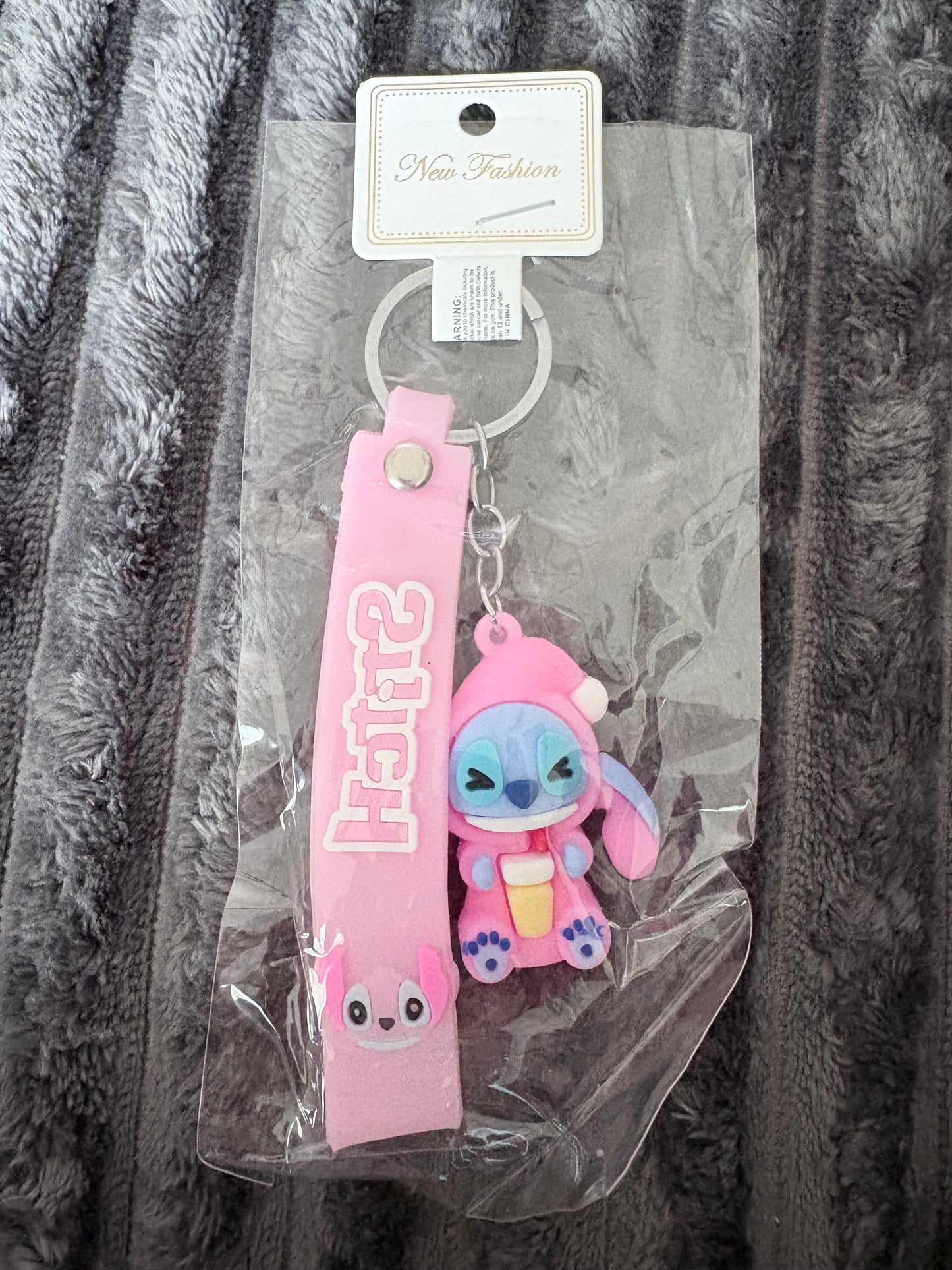 Stitch & Angel Keychain