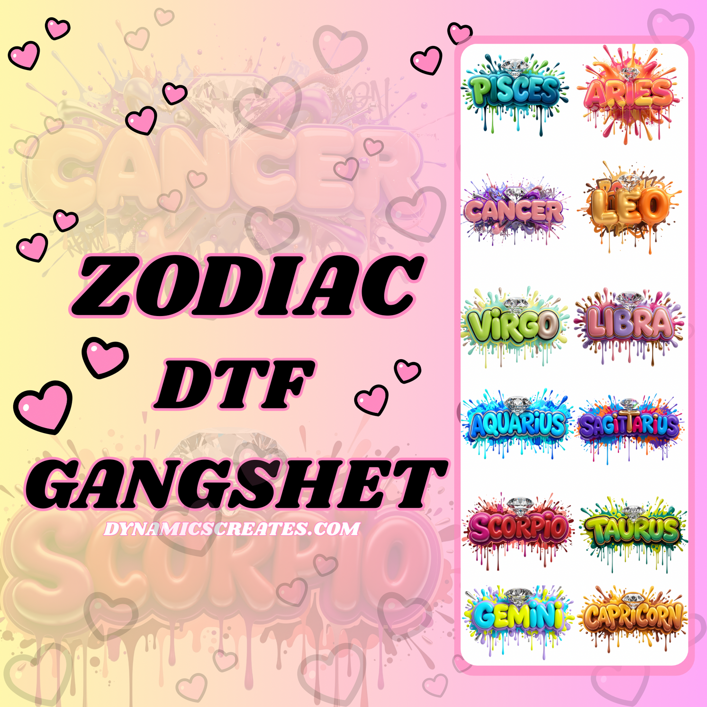 PREMADE DTF GANGSHEETS