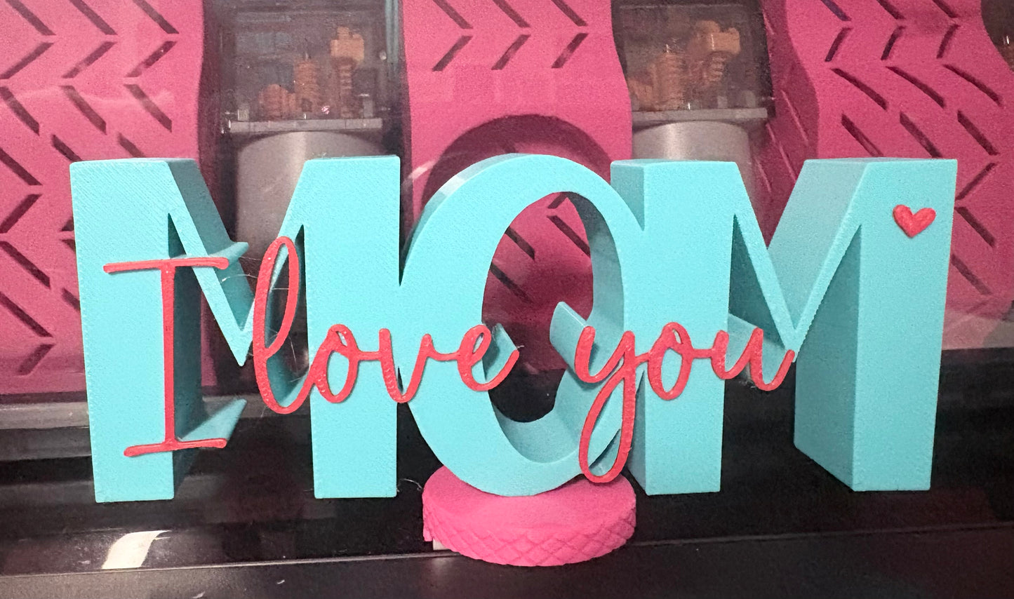 3D Mom I love you Figure