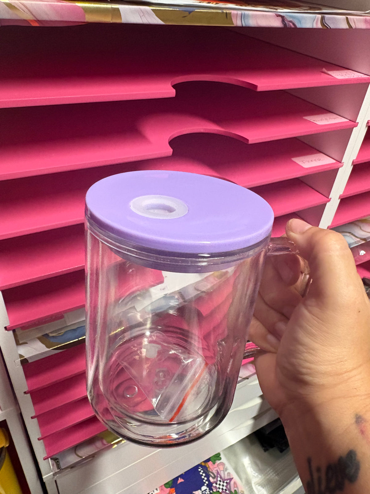 17oz Snow Globe Acrylic Cups