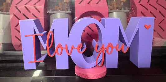 3D Mom I love you Figure