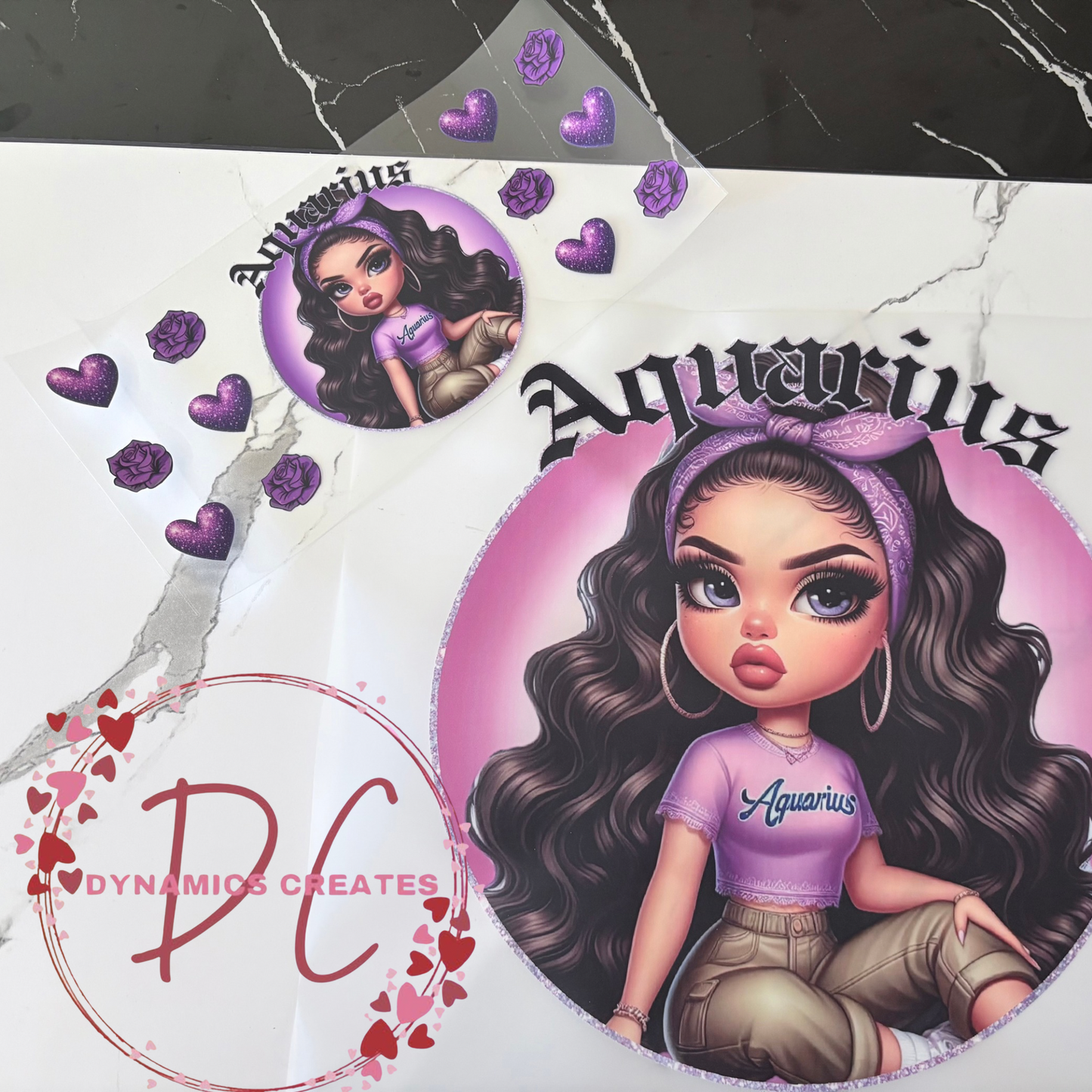 Zodiac Girls DTF & CUP WRAP SET