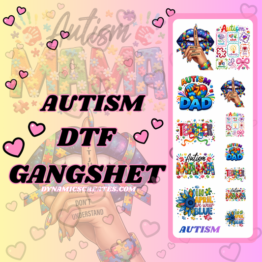 Autism DTF GANGSHEET