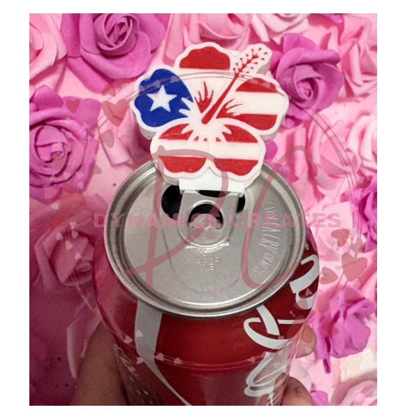 3D Puerto Rico Flor De MAGA Can Tab Opener